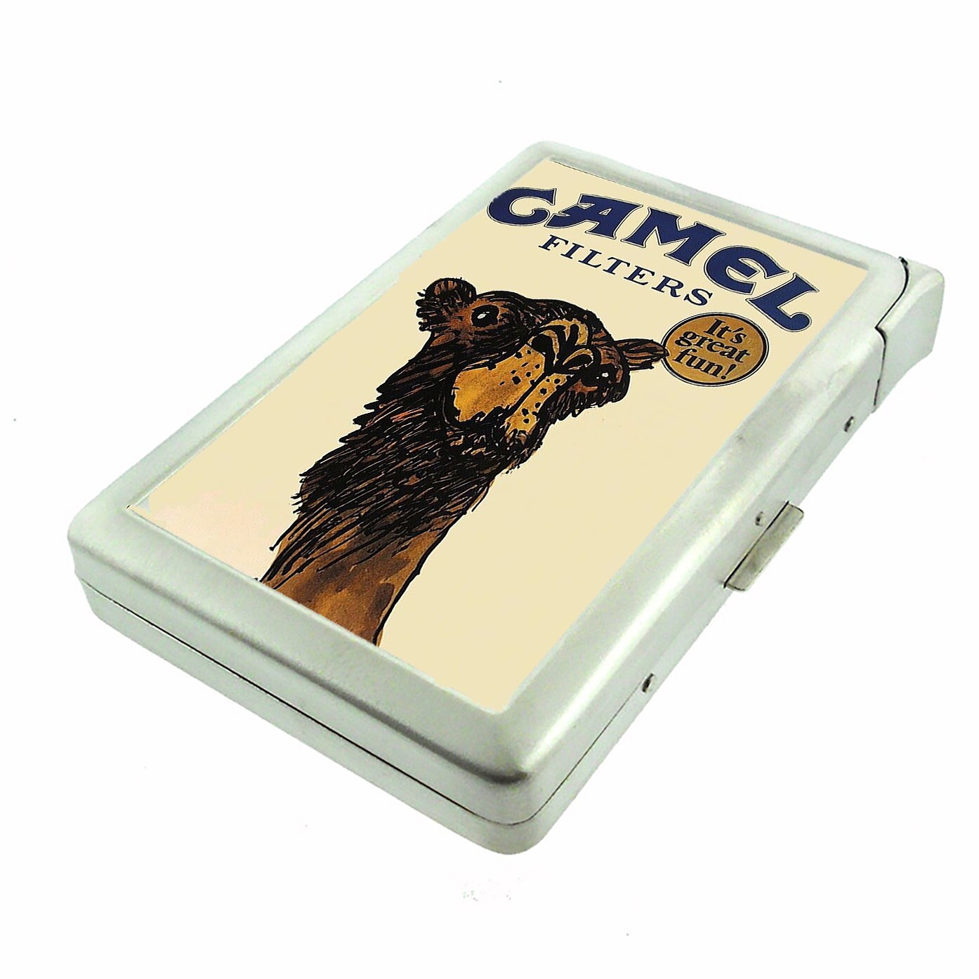 Vintage Turkish Cigarette Case with lighter ID Holder Wallet