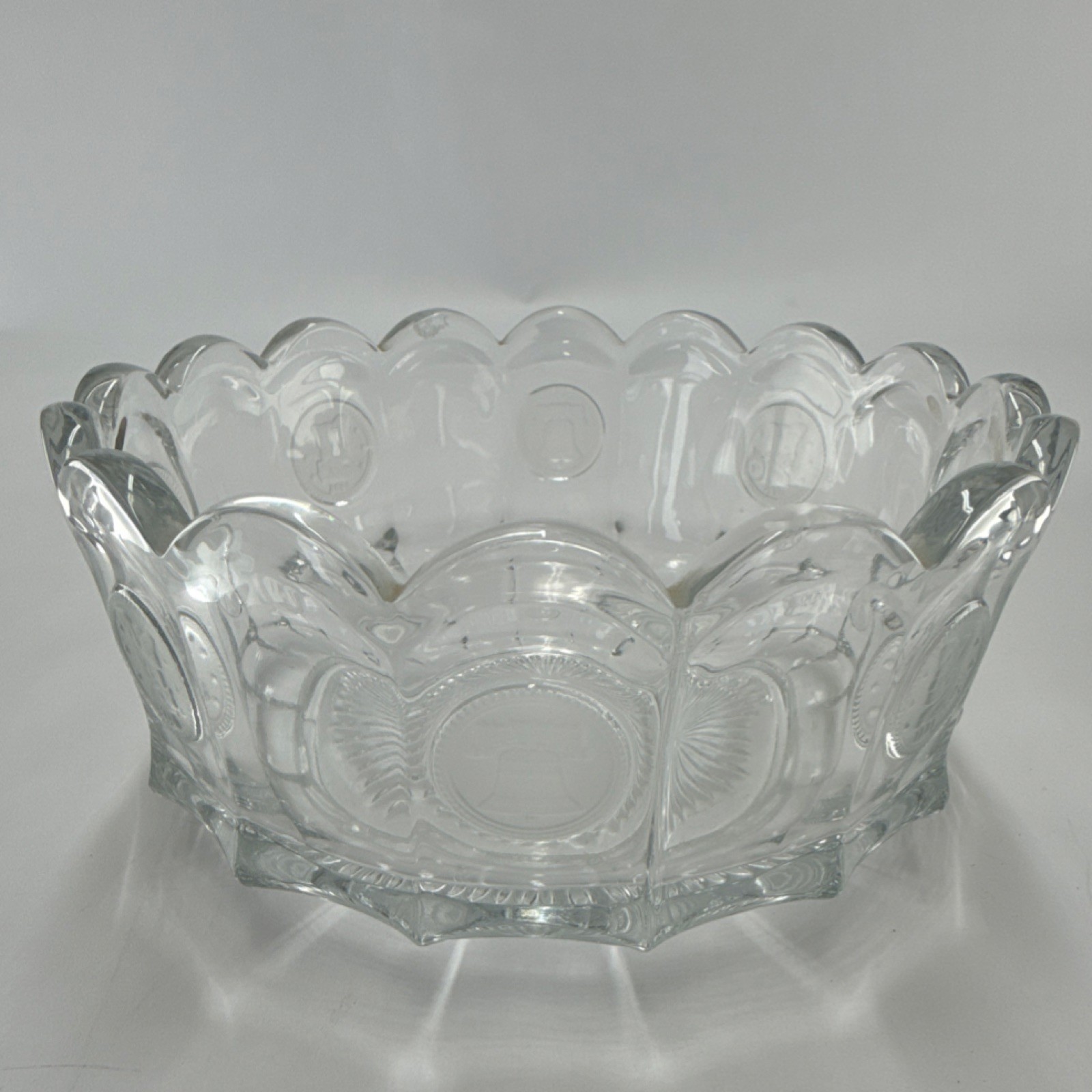 Fostoria Coin Glass Clear Round Bowl Vintage Excellent Condition