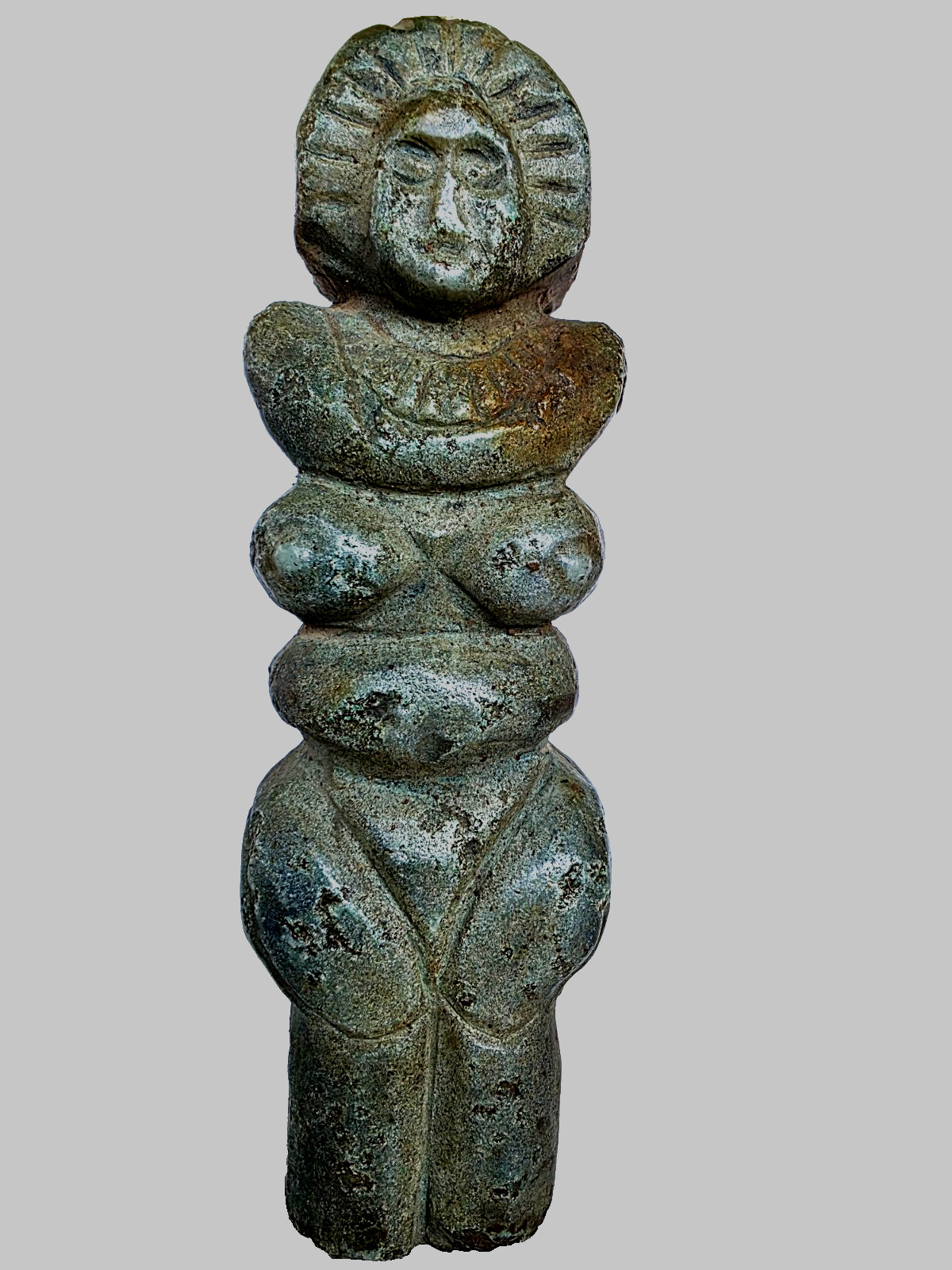 3000 BC Ancient Neolithic, Prehistoric Carved Stone Statue Mother Goddess Idol