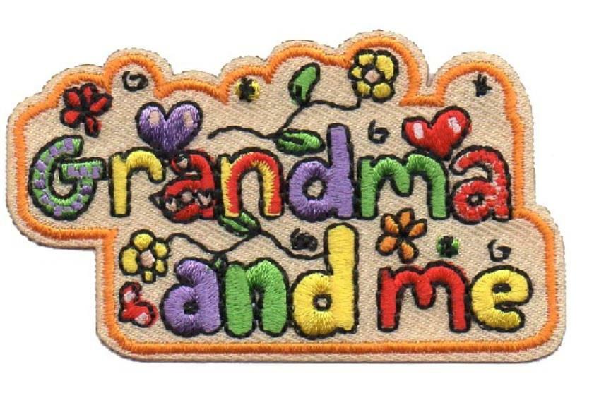 Girl GRANDMA and ME Fun Patches Crests Badges SCOUTS GUIDE Day Trip Visit Event