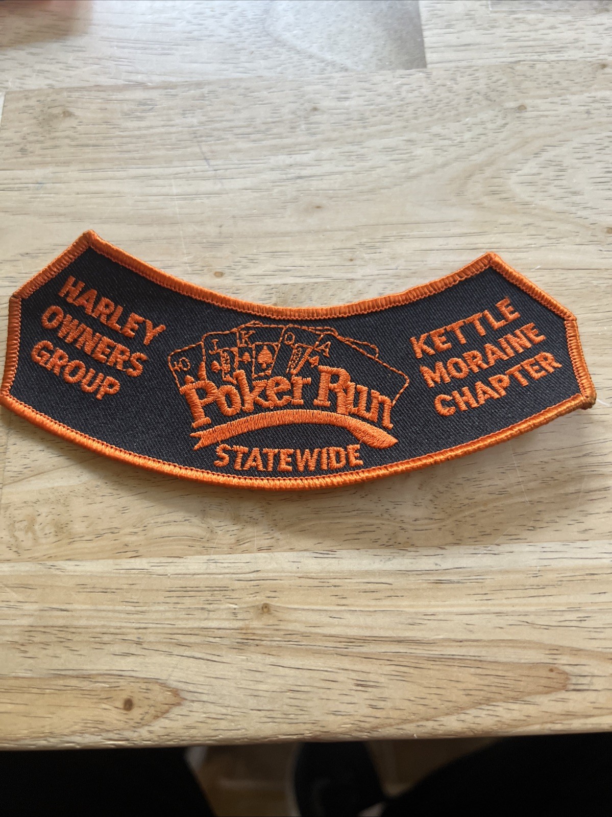 VTG Harley owners group kettle Moraine chapter poker run statewide patch