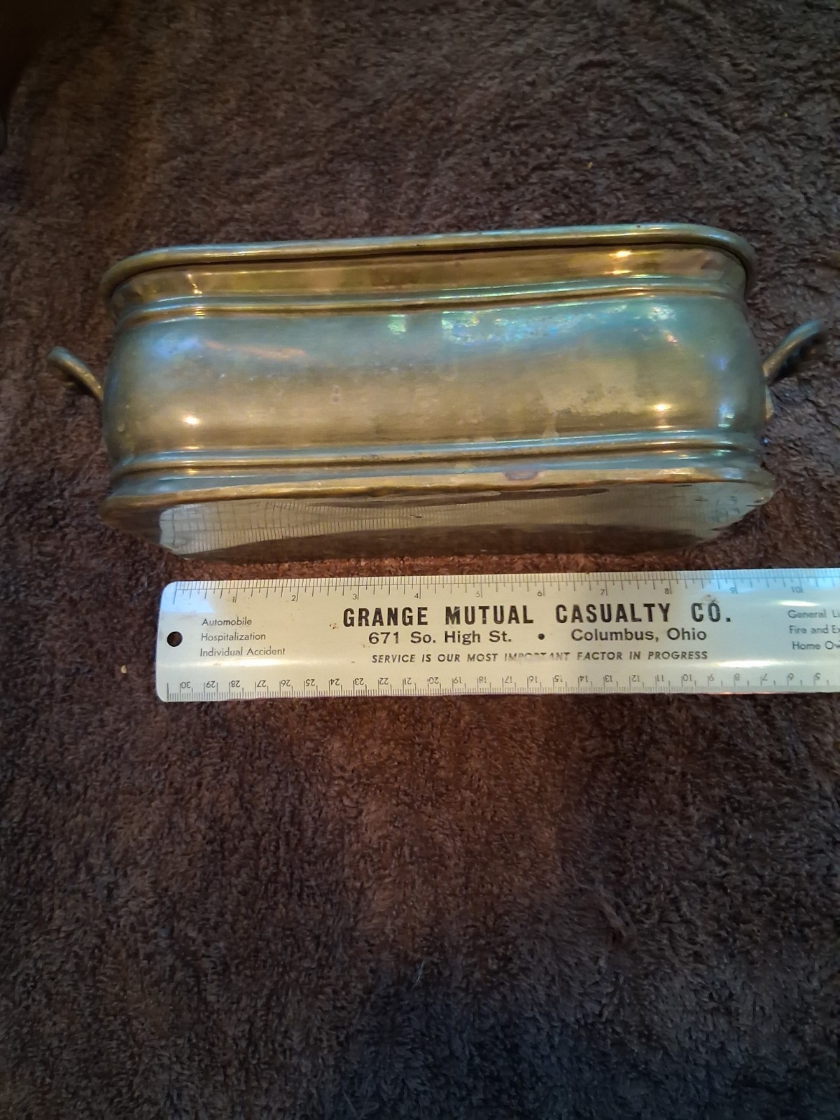 Vintage Small Brass Container