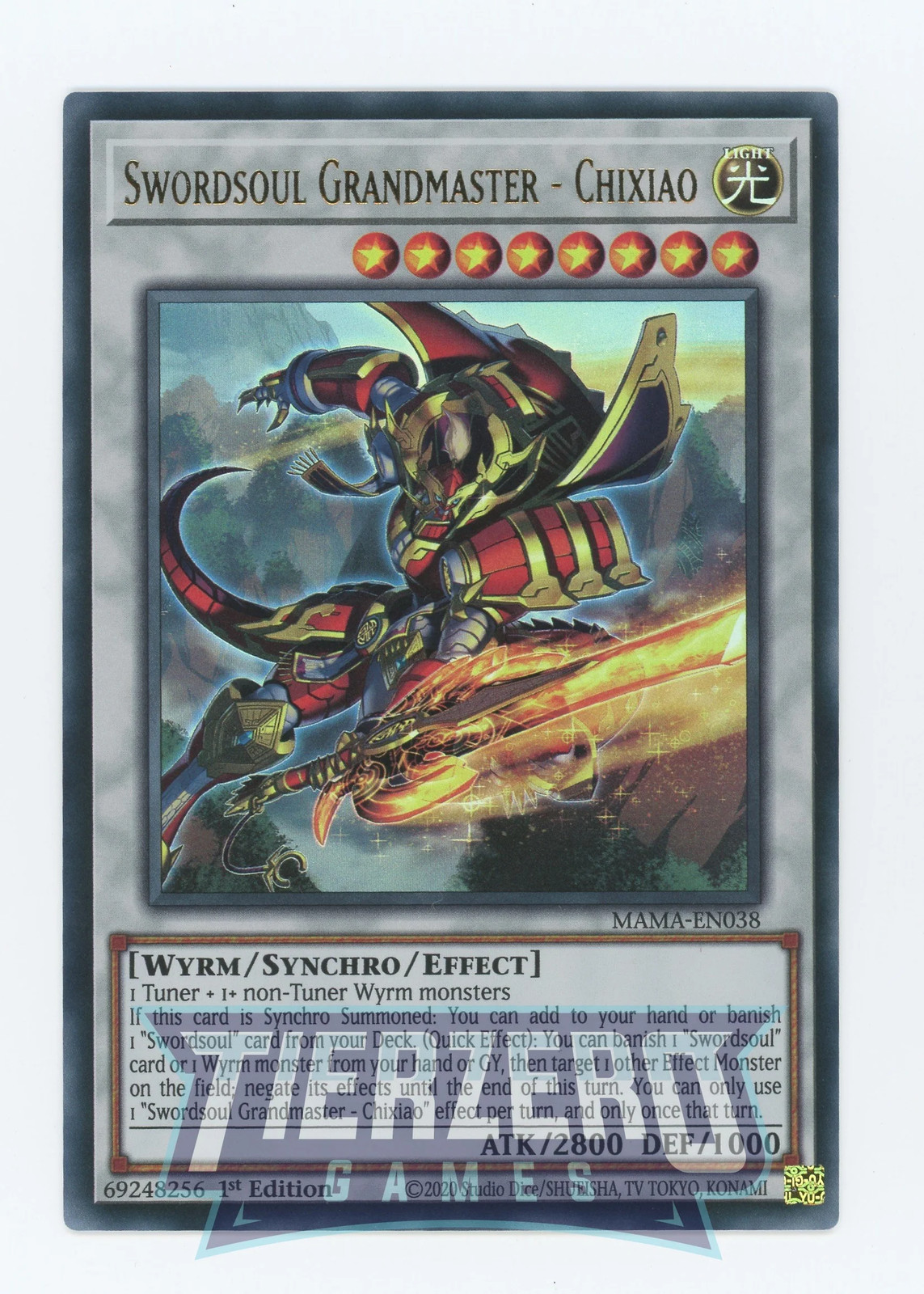 Yugioh MAMA-EN038 - Swordsoul Grandmaster - Chixiao - Ultra Rare