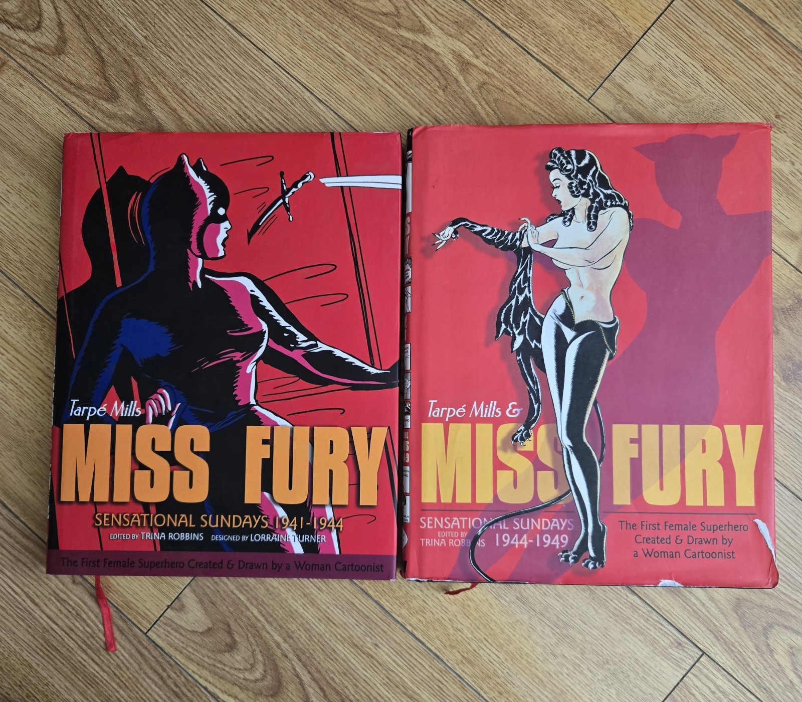 Miss Fury Tarpé Mills 2-Book Hardcover Lot 1941-1949 IDW Library American Comics