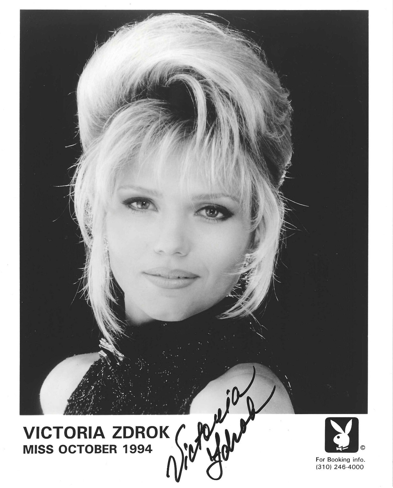 Victoria Zdrok Signed PEI Promo Photograph Playboy Playmate October 1994
