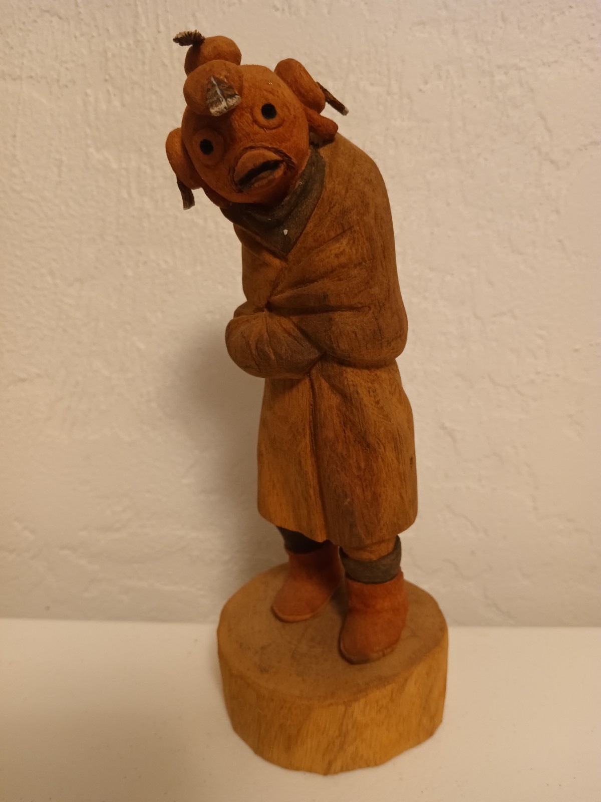 Rare Hopi Kachina Ernest Chapella Mudhead Koyemsi Katsina Doll Cottonwood 8.5\