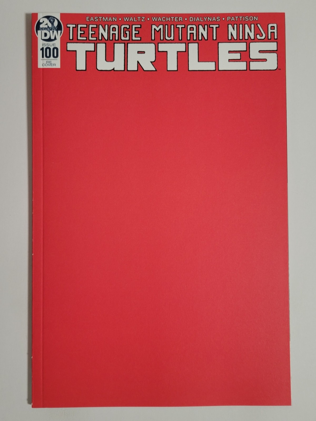 Teenage Mutant Ninja Turtles #100 Image 2019 NM 9.4 Blank Cover Red