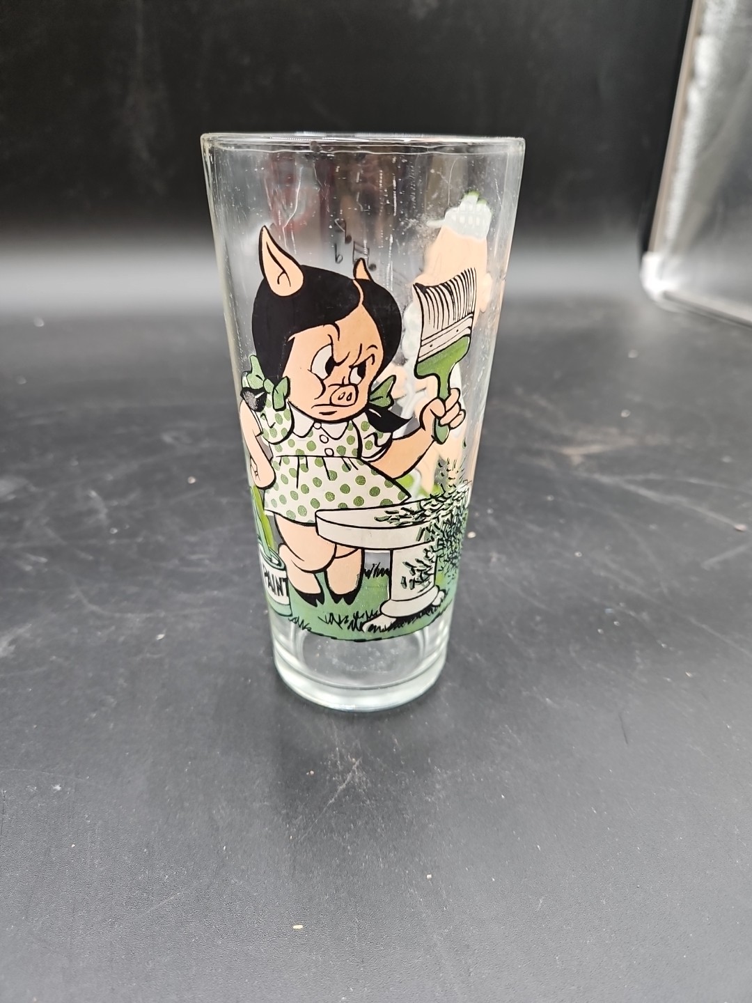 Vintage Pepsi Collector Series Glass Petunia & Porky Pig Warner Bros 1976