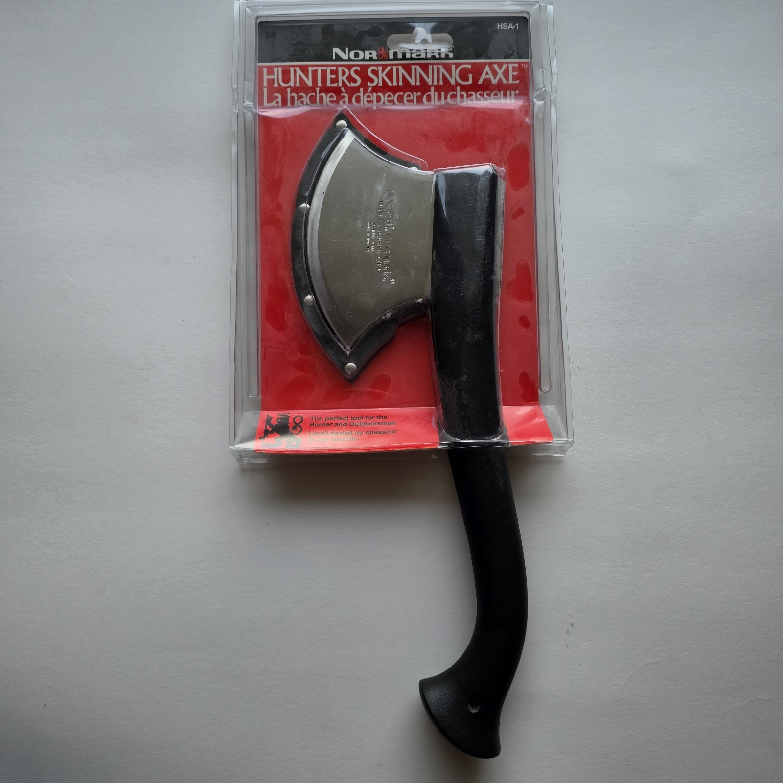 Vintage Normark Sweden HSA-1 Hunters Skinning Axe Ulu Hatchet Leather Sheath NIP