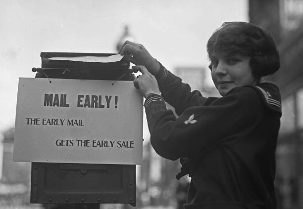 Mail Early The Early Mail Gets the Early Sale ca 1921-1923 Old Photo