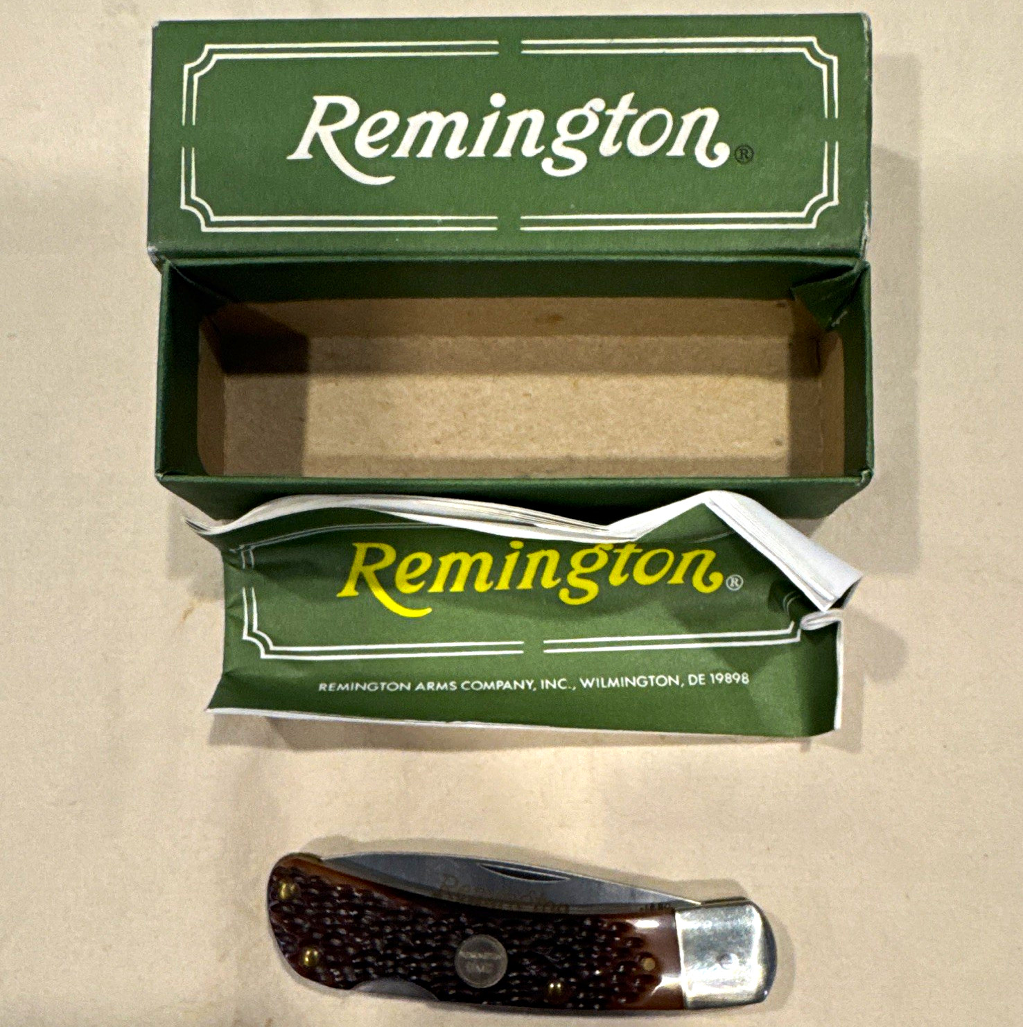 Vintage Remington R5 Gentleman Pocketknife Brown Handle Slipjoint w/ Box *NEW* Vintage Remington R5 Gentleman Pocketknife Brown Handle Slipjoint w/ Box *NEW*