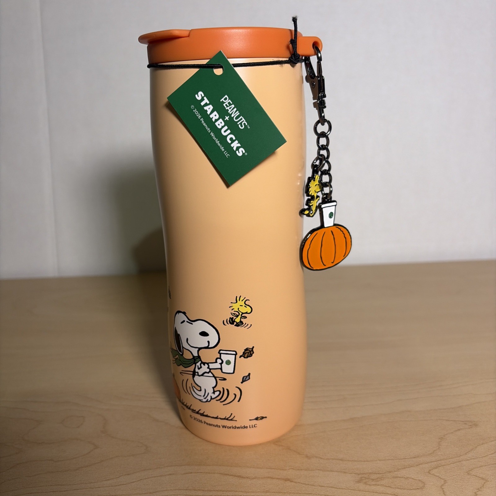 2026 Starbucks X Peanuts The Great Pumpkin Orange 16 Oz Tumbler W/ Charm