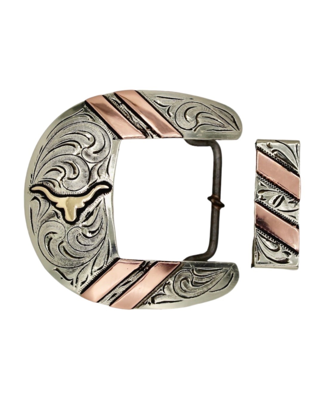 Western Ranger Belt Buckle- Conroe Longhorn 2 Piece Ranger