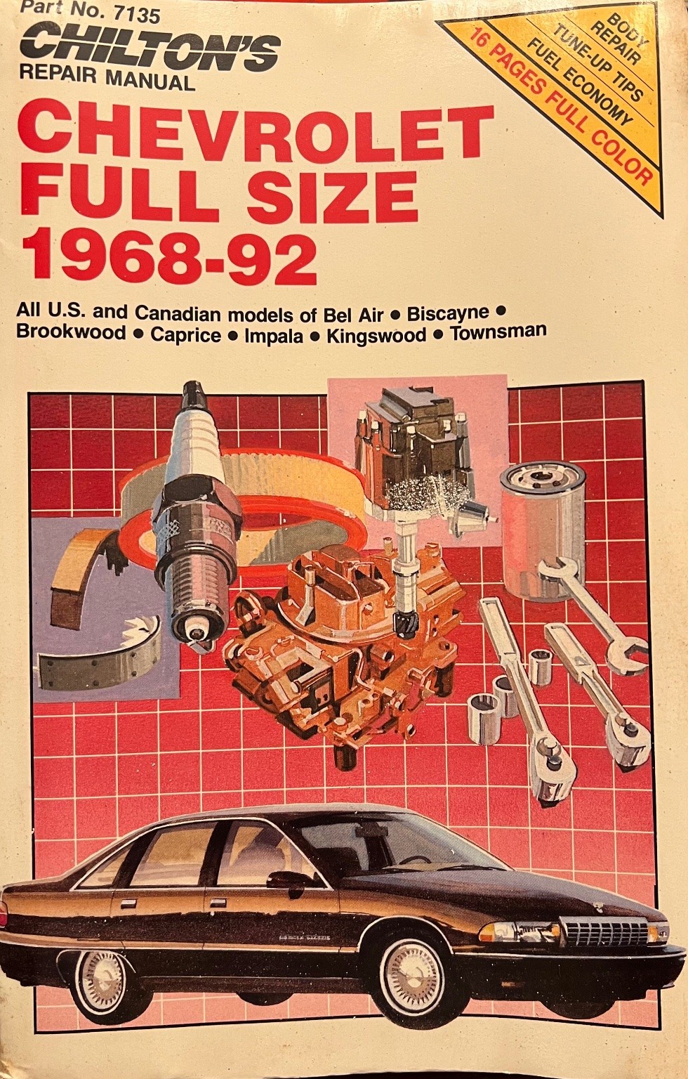 Chevrolet Full Size Repair Manual Chilton's 1968-92
