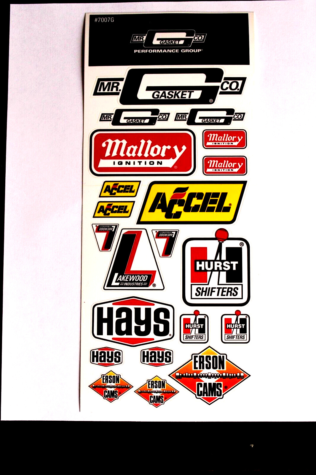 MR. GASKET PERFORMANCE GROUP VARIETY 21 CT. RACING DECAL STICKER SHEET MR. GASKET PERFORMANCE GROUP VARIETY 21 CT. RACING DECAL STICKER SHEET