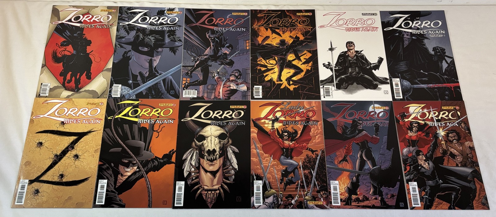 Dynamite ZORRO RIDES AGAIN #1 2 3 4 5 6 7 8 9 10 11 12 ~ FULL SET