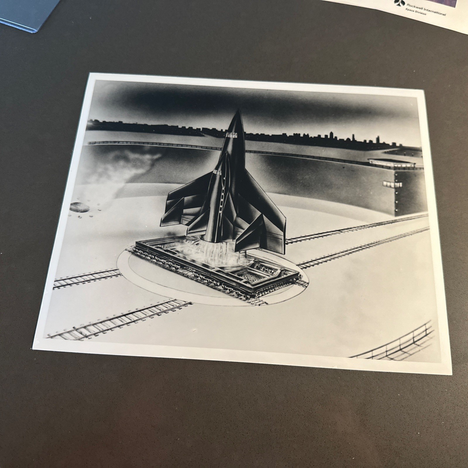 Rare Vintage Artist Concept - Space Plane Launch - Possibly Bell Aerospace 