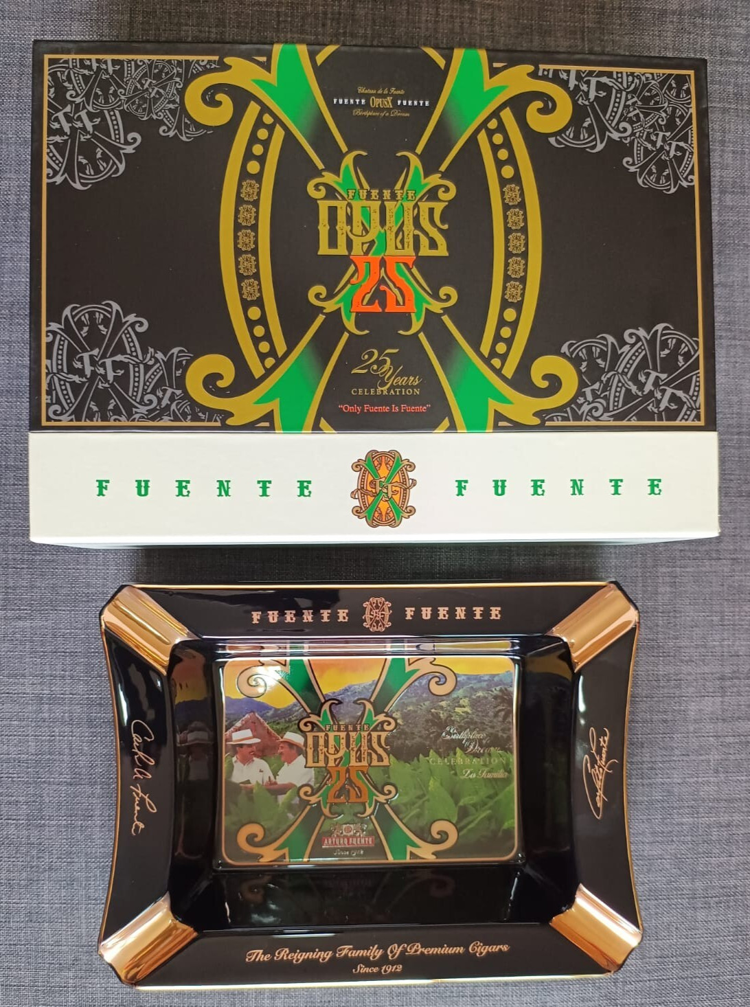 Arturo Fuente Opus X 25th Anniversary Black Limited Edition La Familia Ashtray