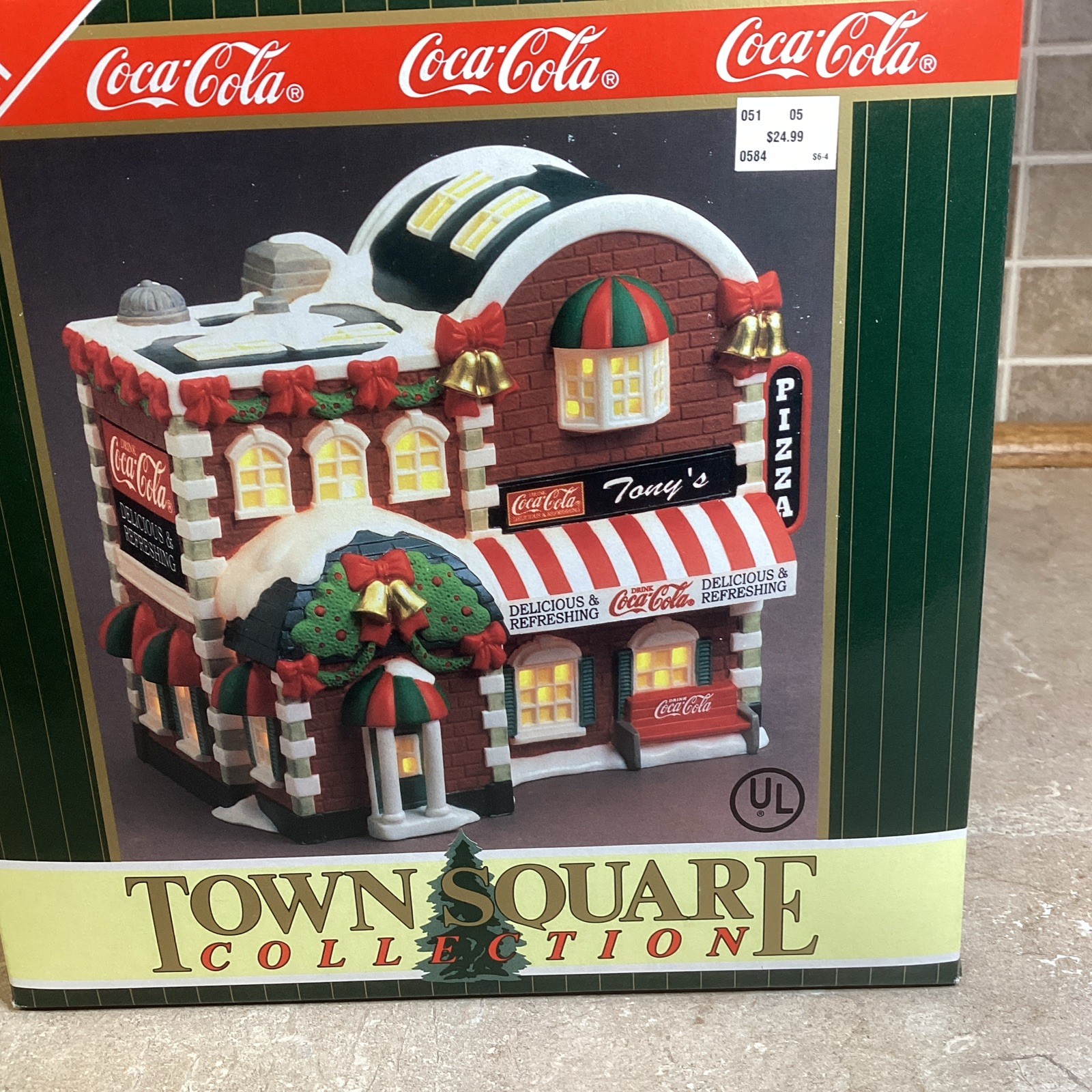 Coca-Cola Town Square Village  Christmas Collection-  Tony’s Pizza -  NEW