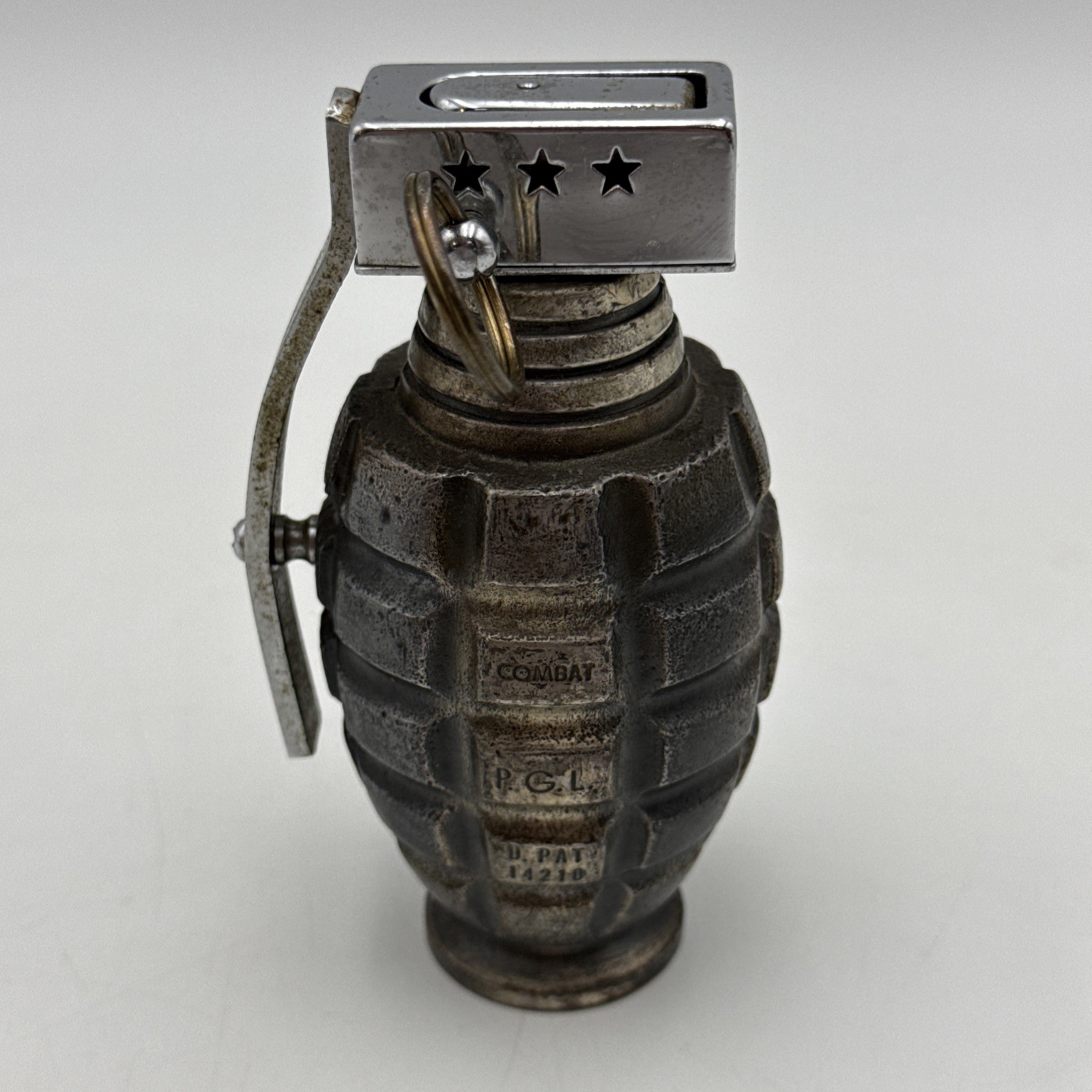 Vintage Combat P.G.L. Hand Grenade Lighter 14210 Untested Made In Japan 1960’s