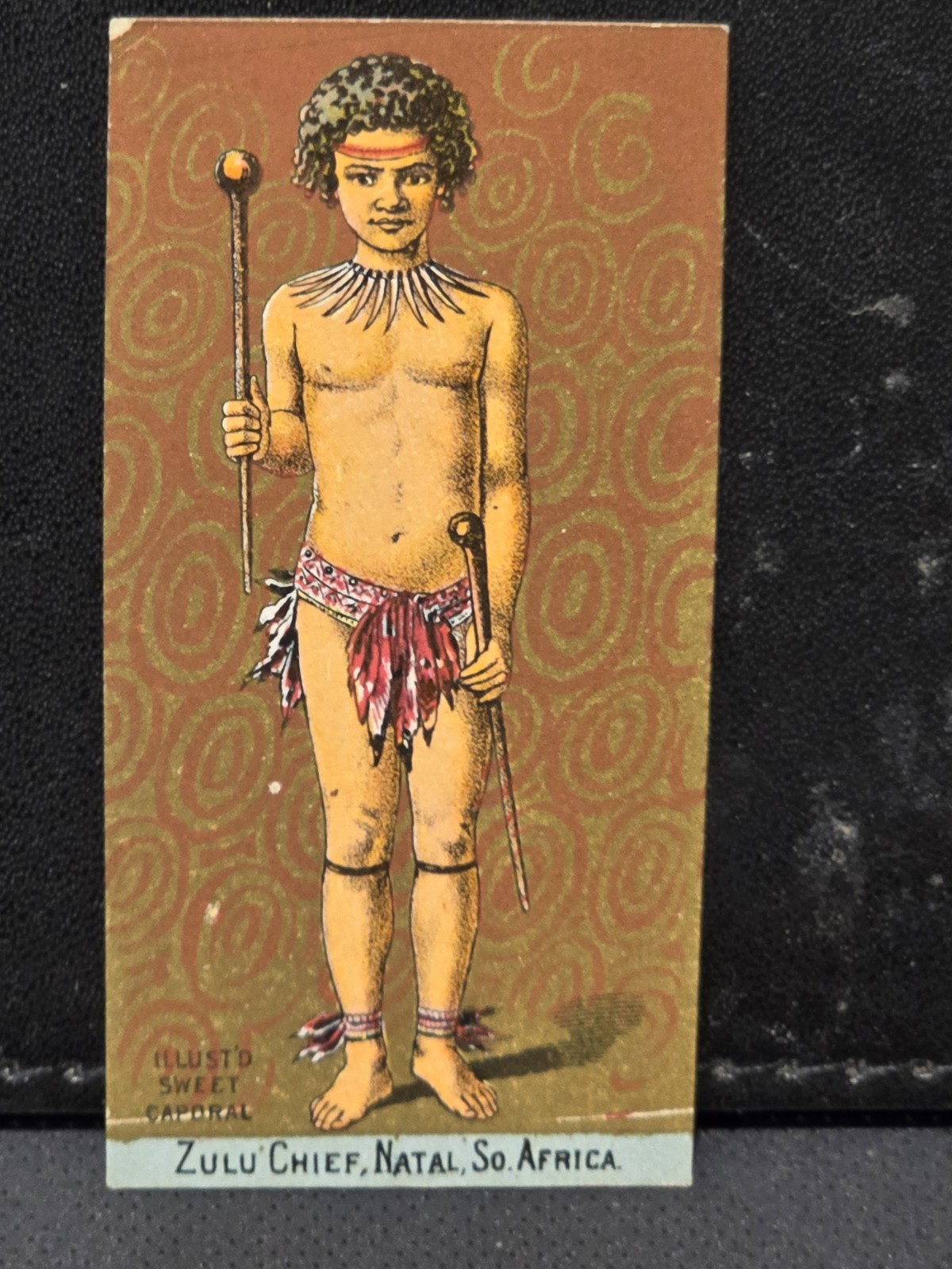 1886 KINNEY N224, #590, SERIES-D, ZULU CHIEF, NATAL, SOUTH AFRICA