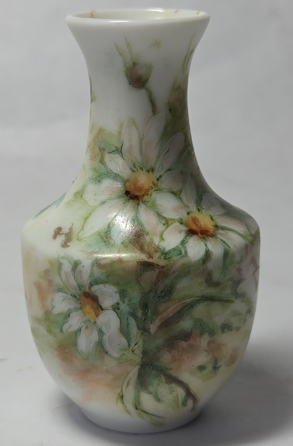 Daisy Flower Hand Painted Bouquet Miniature Floral Cabinet Vase 3”Porcelain Myra Daisy Flower Hand Painted Bouquet Miniature Floral Cabinet Vase 3”Porcelain Myra