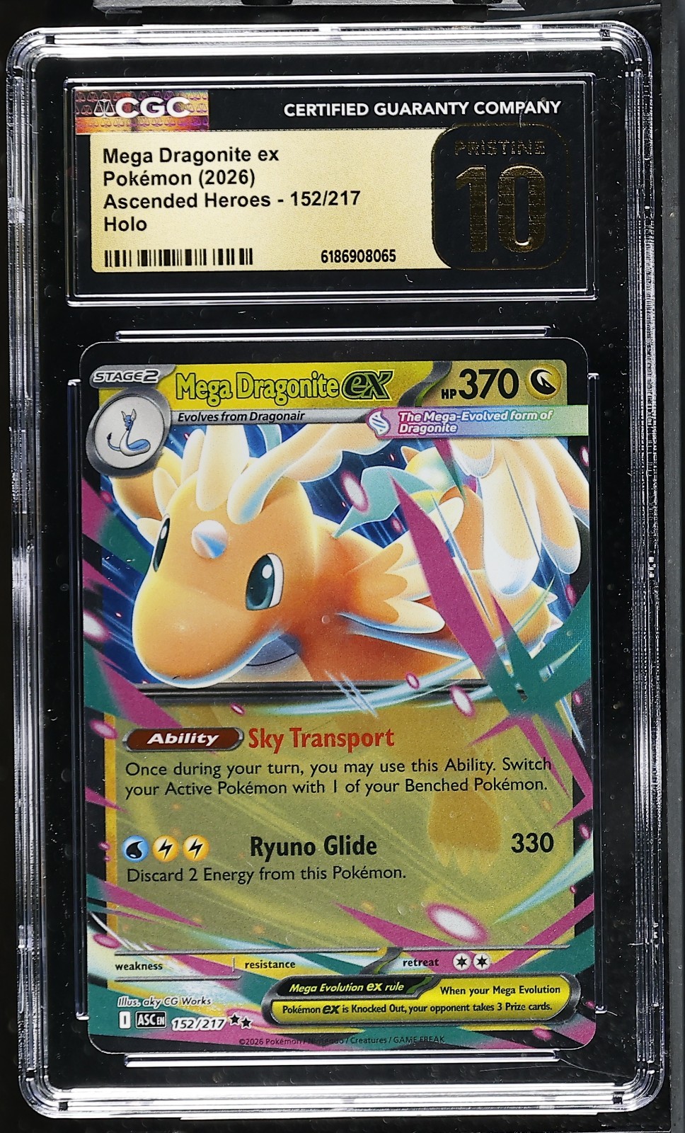 Pokemon Mega Dragonite ex 152/217 Ultra Rare Ascended Heroes - CGC 10 Pristine
