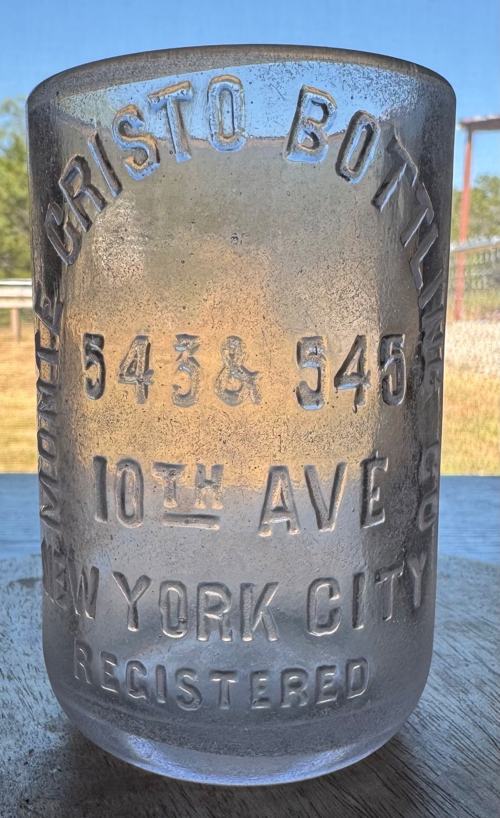Upcycled Whiskey Glass Made From Vintage Monte Cristo Bottling Co NYC Bottle