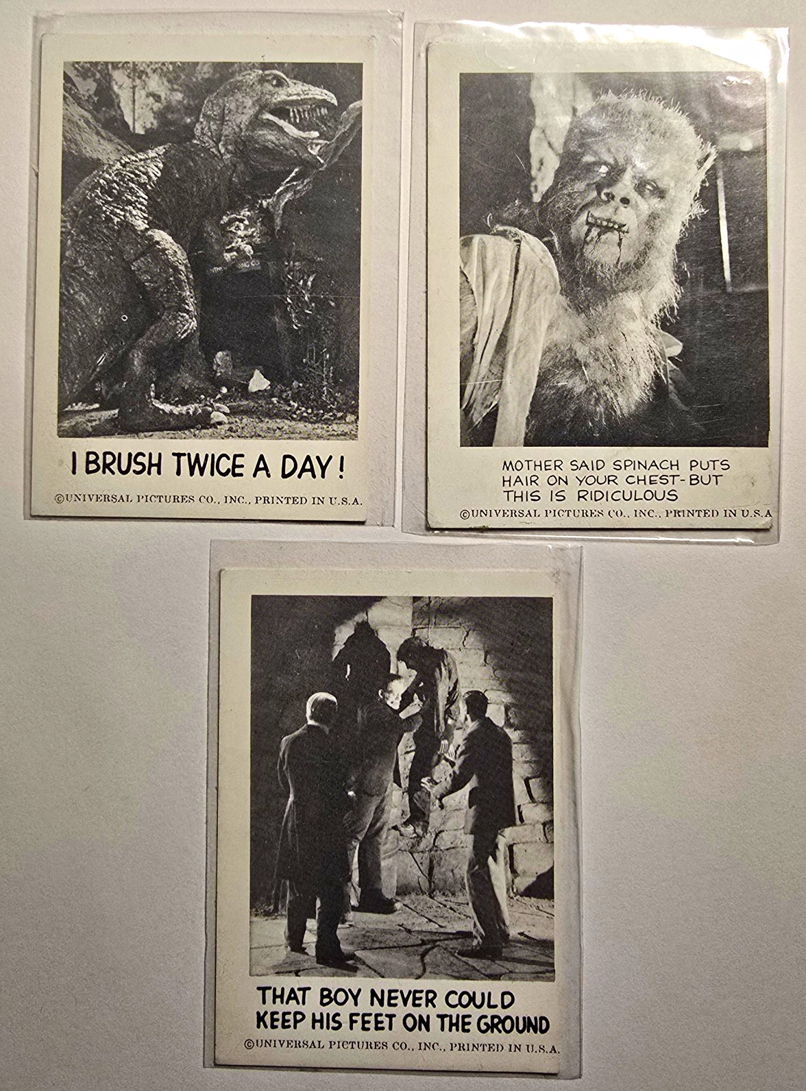 1961 Leaf Spook Stories Universal Trading Cards Spook Talk Lot of 6 No. 3 5 19