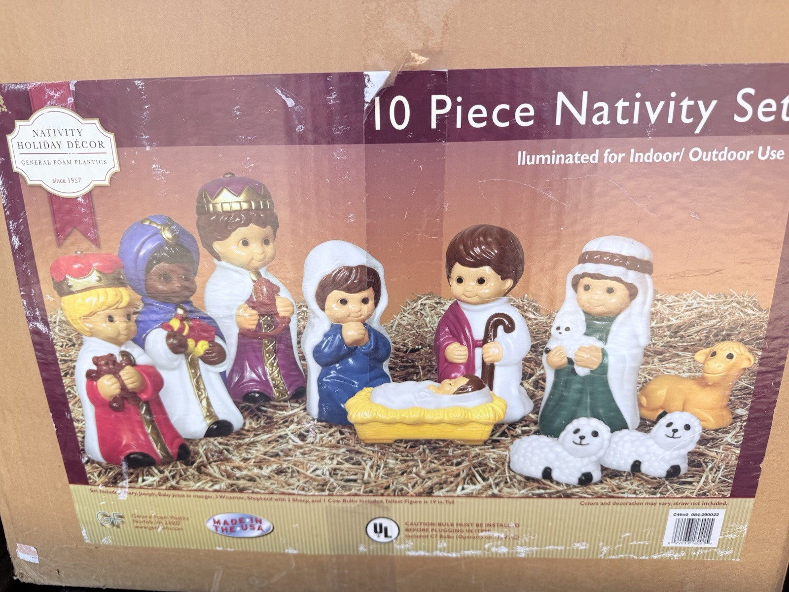 Vintage General Foam Plastics Blow Mold Child Nativity 10pc Complete Set Vintage General Foam Plastics Blow Mold Child Nativity 10pc Complete Set