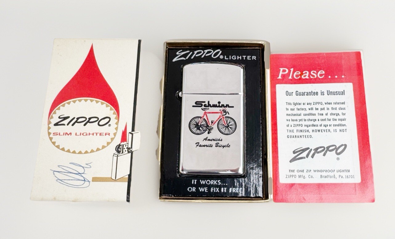 1971 Schwinn Zippo Lighter “ America’s Favorite Bicycle”