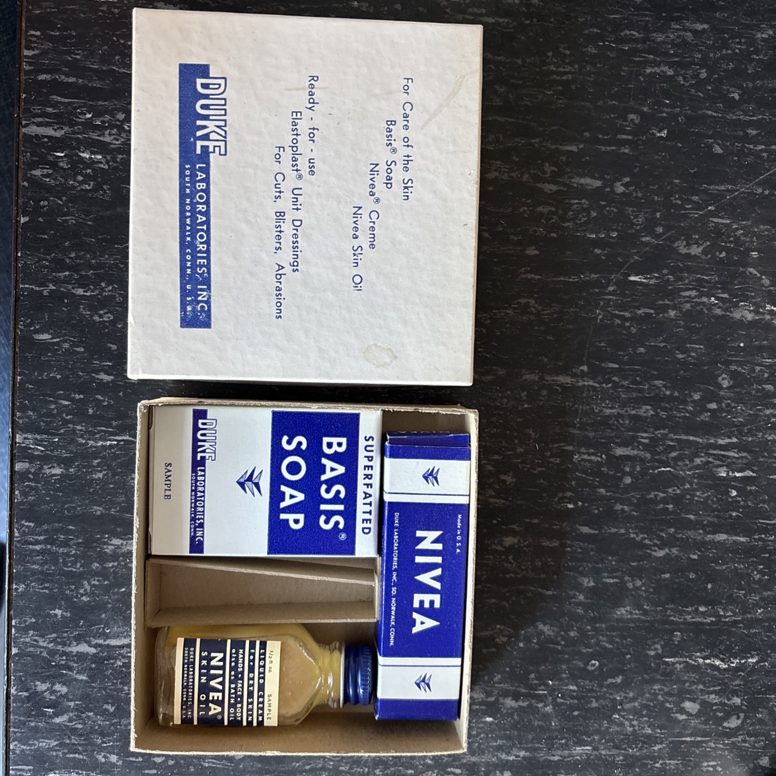 Vintage Nivea Oil Cream Soap NOS Sample/travel Size Glass Bottle