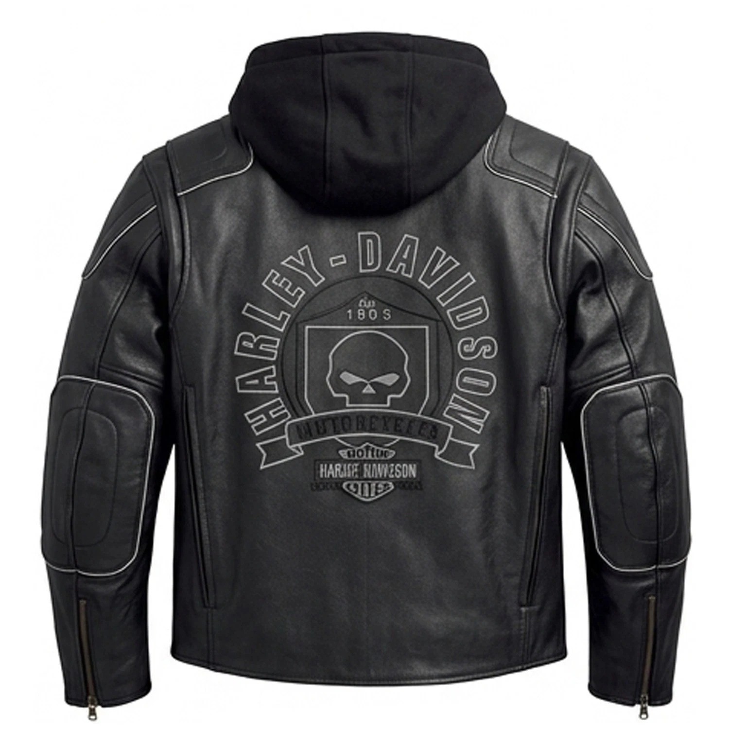 Harley Davidson Women’s Black WILLIE Motorcycle Jacket Genuine Cowhide Leather