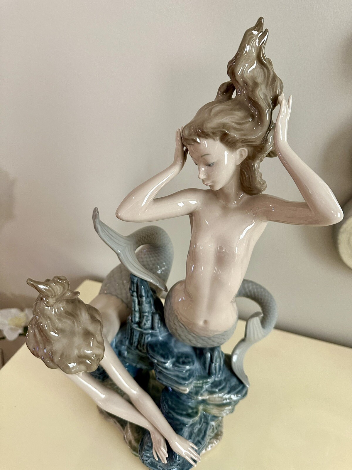 1978 LIADRO MERMAIDS PLAYING, PORCELAIN 16 1/2 1978 LIADRO MERMAIDS PLAYING, PORCELAIN 16 1/2