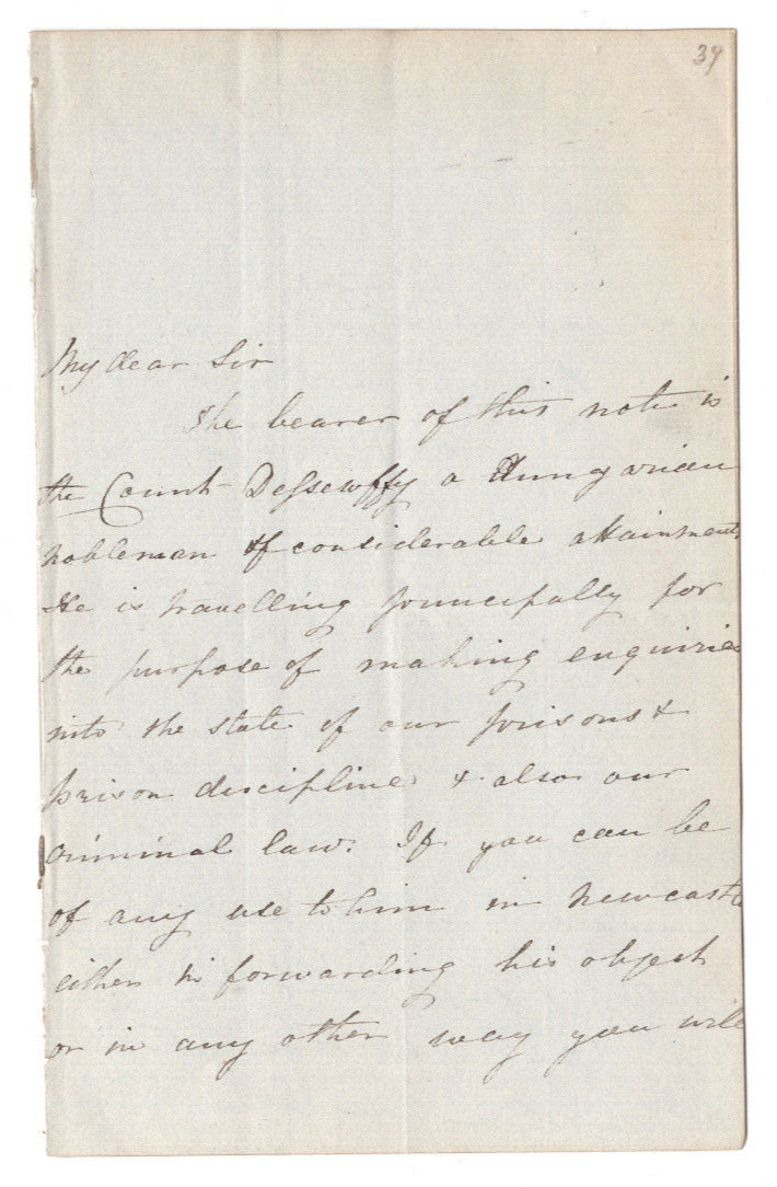 Charles Henry Bellenden Ker Signed Letter 1840 / Autographed Henry Blake Patron
