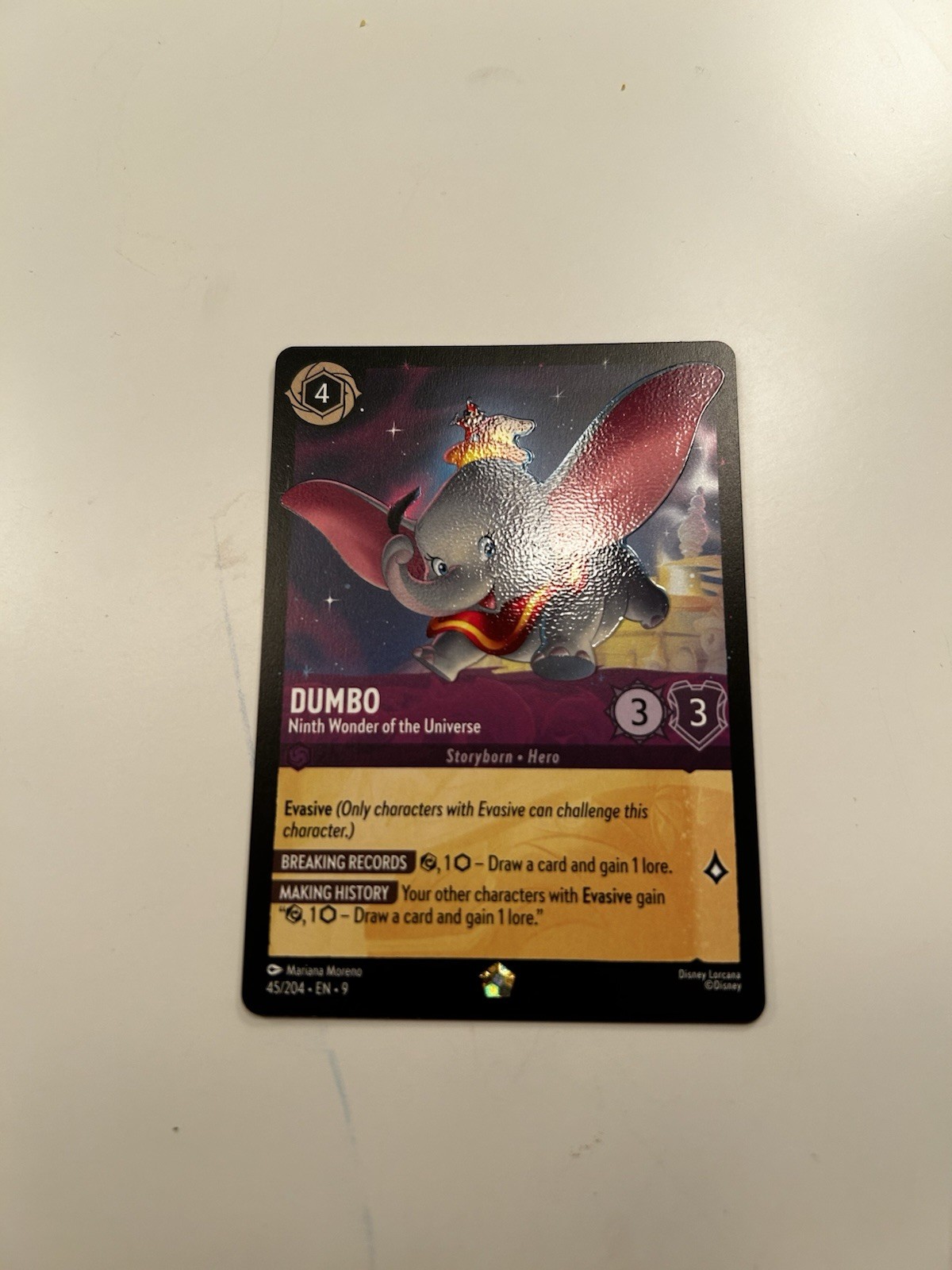 Dumbo Ninth Wonder of the Universe Lorcana Fabled 45/204