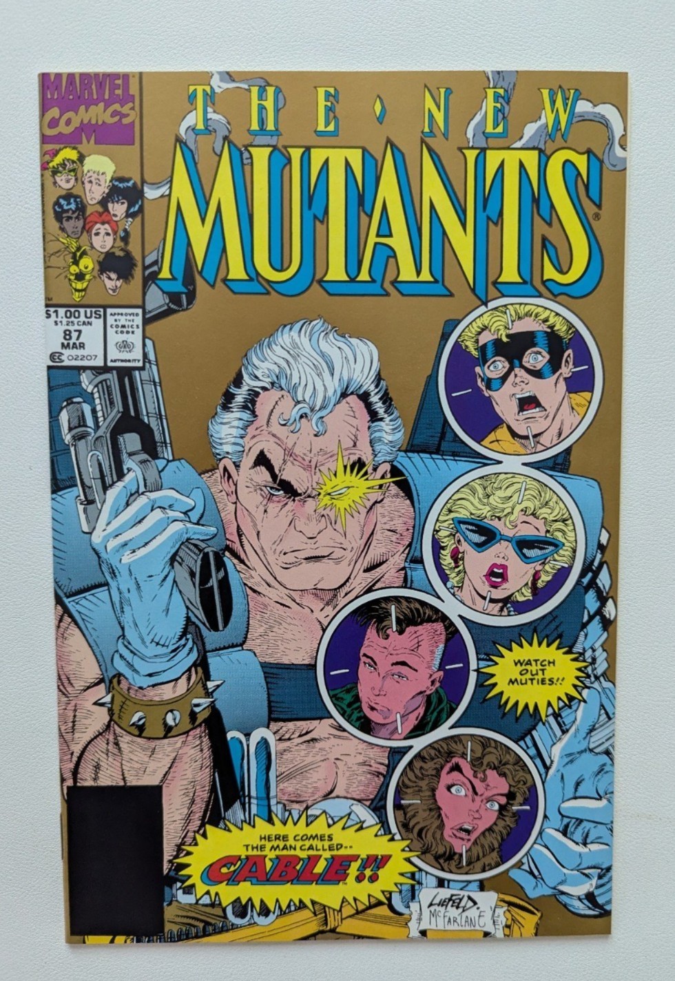 The New Mutants # 87 FN/VF Marvel Comic Book 2nd Print 1st Cable 17 J272