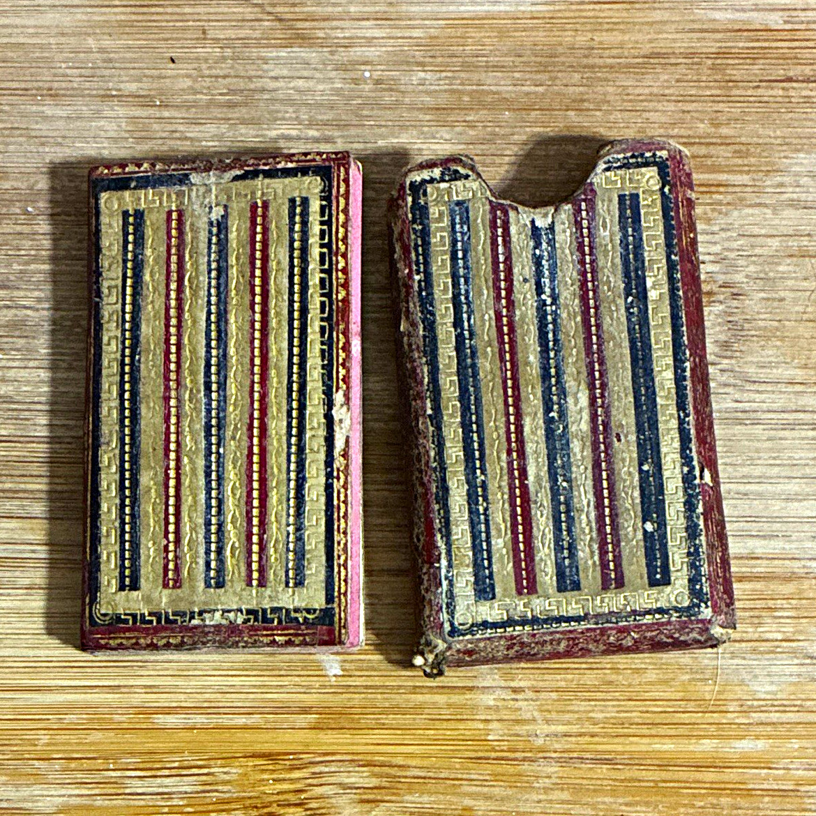 Antique mini book Striped Cover, “The ALMANACK” John Goldsmith 
