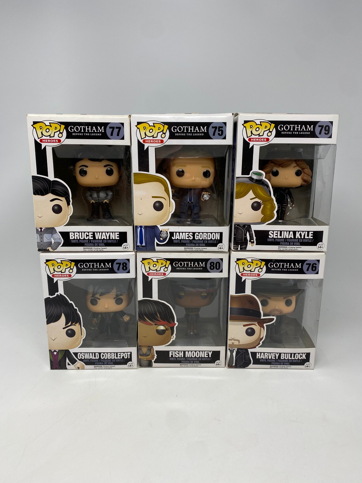 Funko Pop DC Gotham TV Vinyl Figures Lot of 6 - Selina Kyle Bruce Wayne