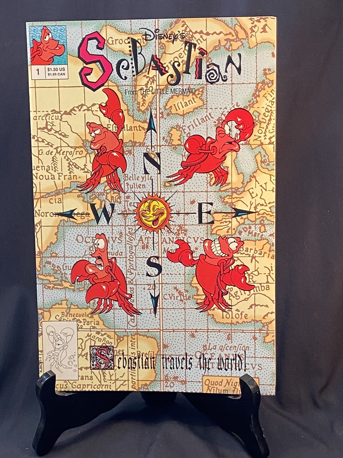 Disney\'s Sebastian Comic Book Issue #1 - From, The Little Mermaid, Vintage 1992 Disney\'s Sebastian Comic Book Issue #1 - From, The Little Mermaid, Vintage 1992