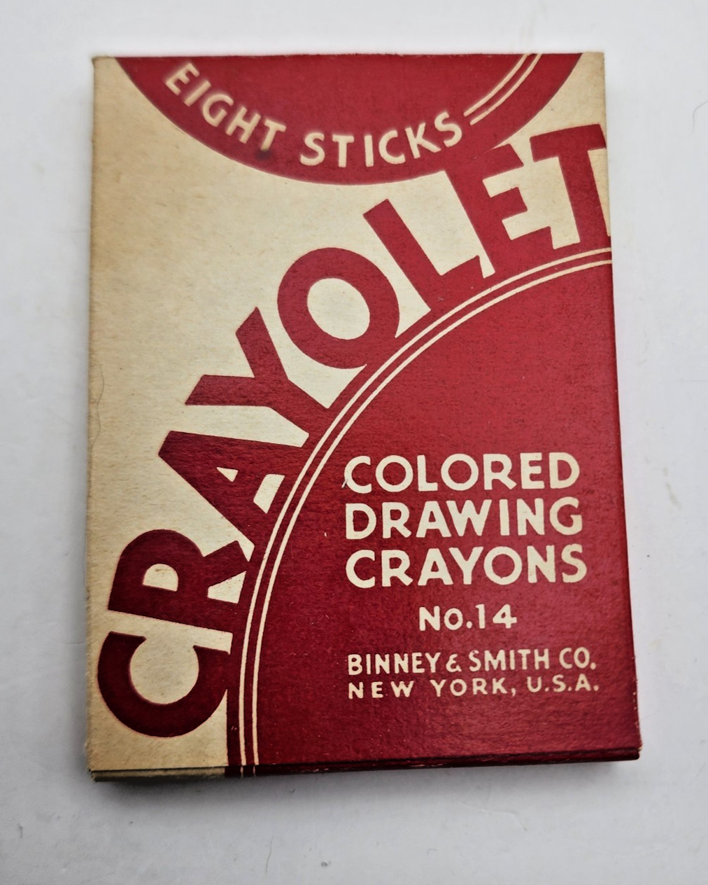Antique 1910-18 CRAYOLET Crayons No.14 Binney & Smith Co. 8 Pack Unused.