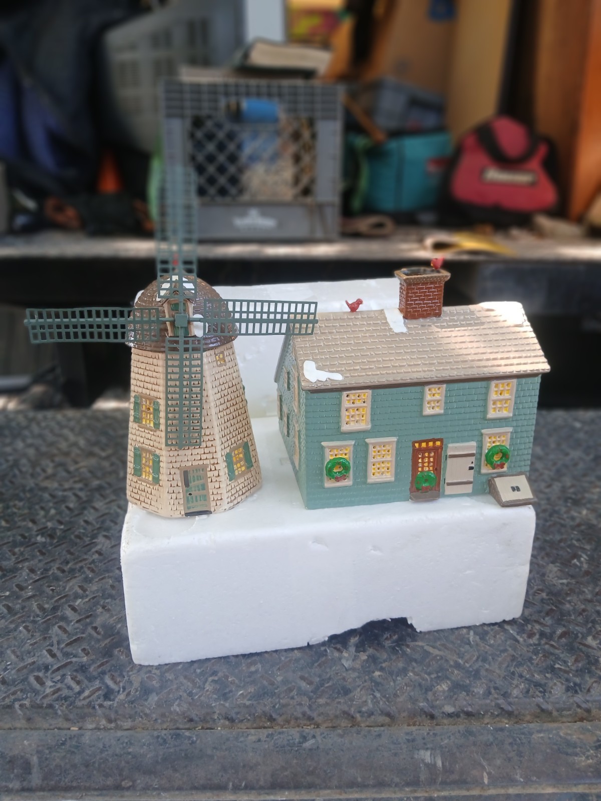 Home Sweet Home House & Windmill 1988 Dept 56, Snow Village, #56.5126-8 Home Sweet Home House & Windmill 1988 Dept 56, Snow Village, #56.5126-8