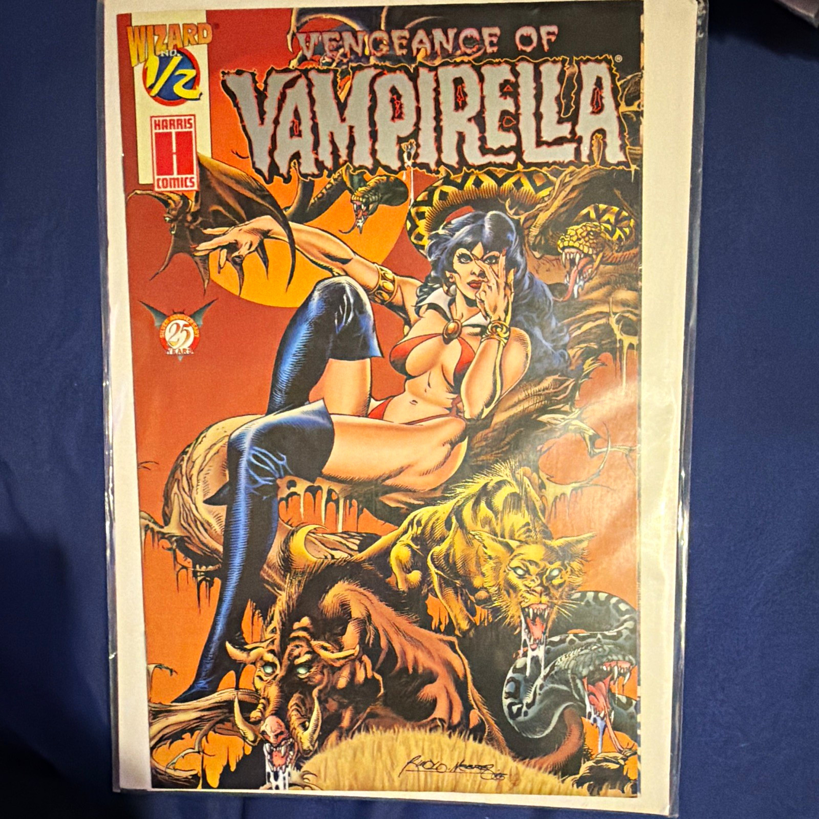 Vengeance of Vampirella #1/2 Wizard Variant (Harris) Finch Simonson Signed COA Vengeance of Vampirella #1/2 Wizard Variant (Harris) Finch Simonson Signed COA