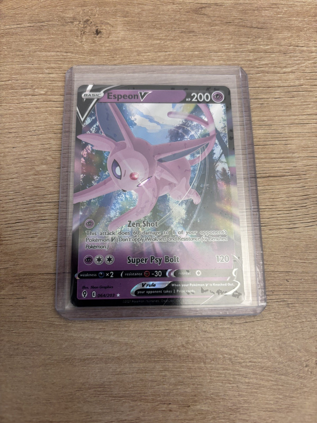 Espeon V 064/203 Holo V Rare Evolving Skies Pokemon Near Mint