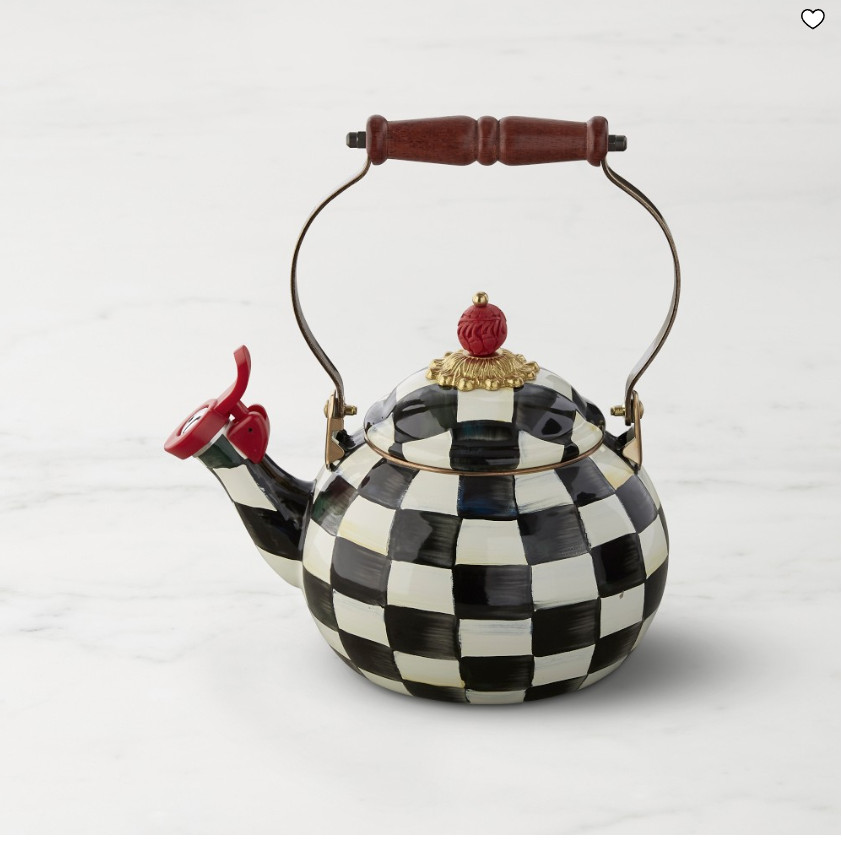 Mackenzie-Childs Courtly Check Whistling Tea Kettle Mackenzie-Childs Courtly Check Whistling Tea Kettle
