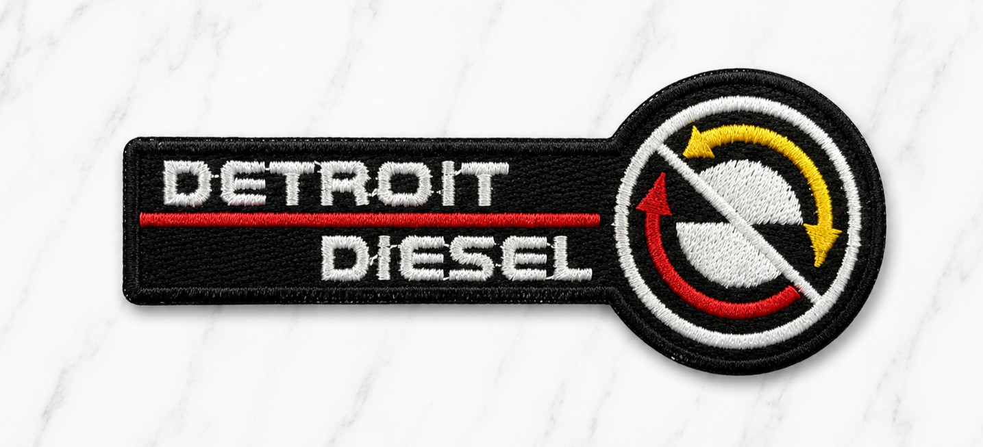 DETROIT DIESEL EMBROIDERED IRON ON PATCH 3\