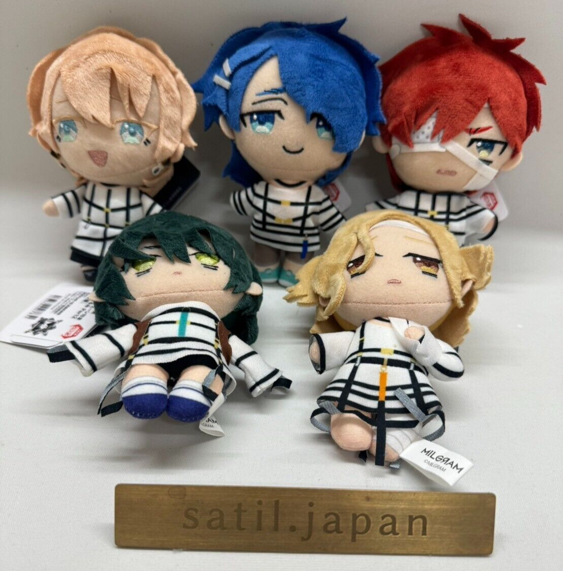 [NEW] MILGRAM Plush Doll Mascot Stuffed Toy Ball Chain Part.2 Complete Set of 5