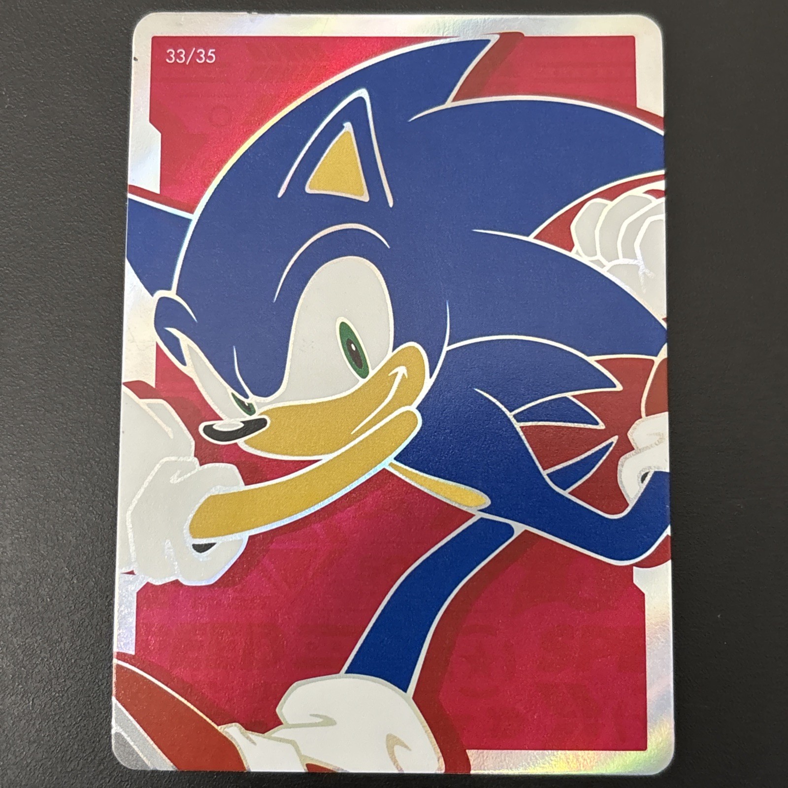 2026 Wendy\'s Sonic the Hedgehog Foil 35th Anniversary Card Sonic 33/35 
