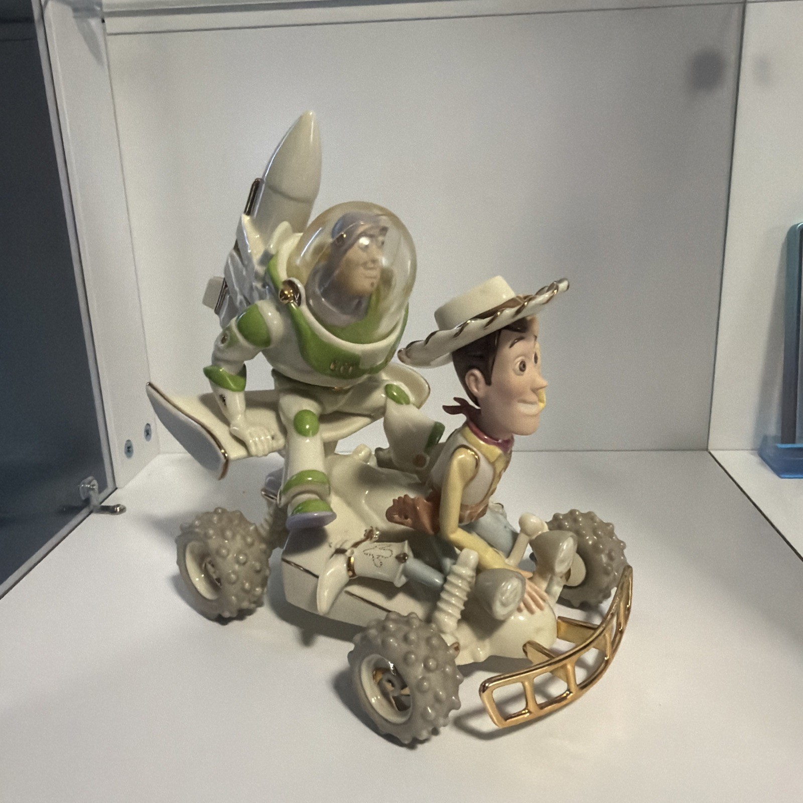 Lenox Disney Buzz Woody Wild Car Chase Toy Story 10th Anniversary Figurine COA Lenox Disney Buzz Woody Wild Car Chase Toy Story 10th Anniversary Figurine COA
