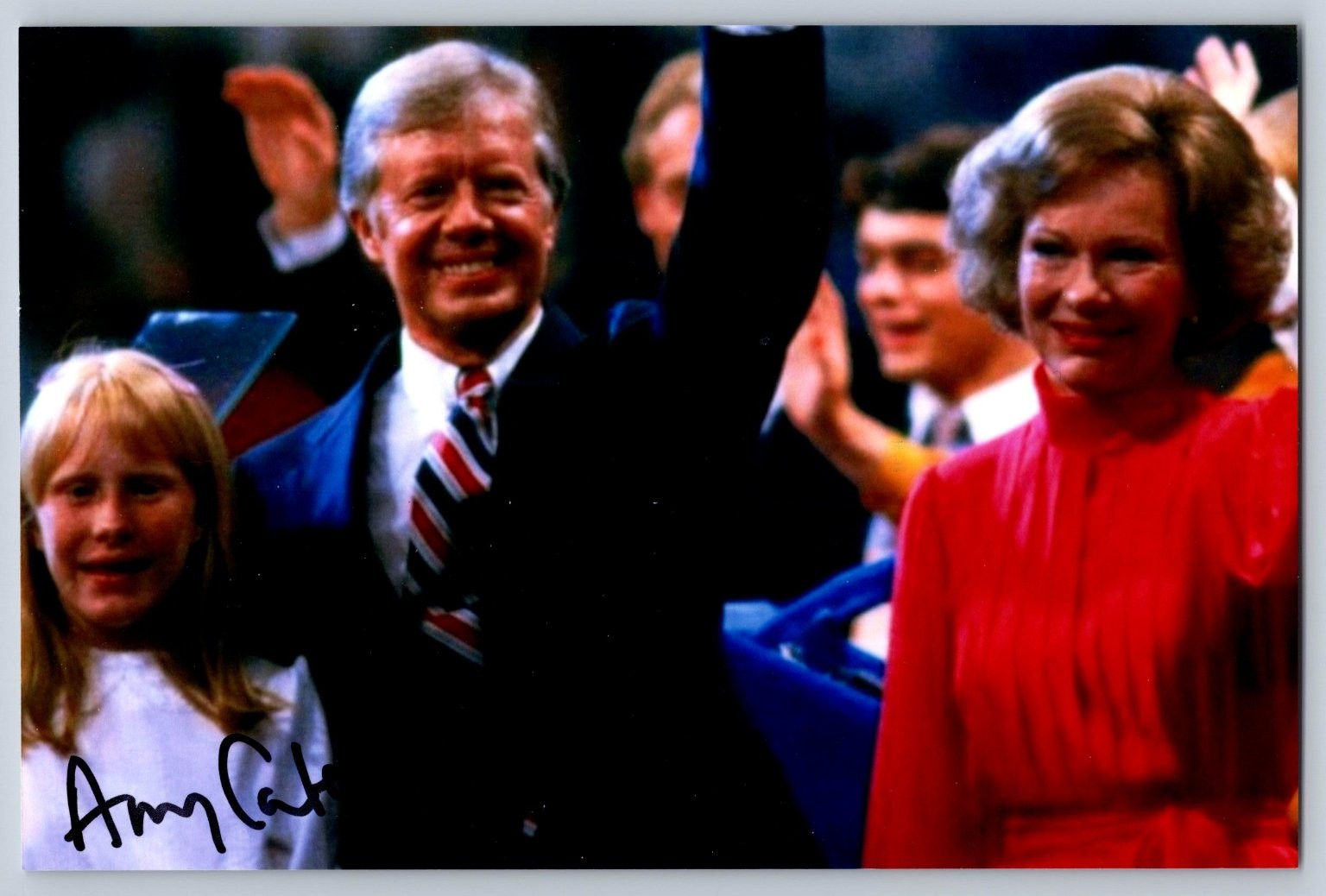 Amy Carter Signed Autograph Photo Presidential Family Vintage 4x6 Inches